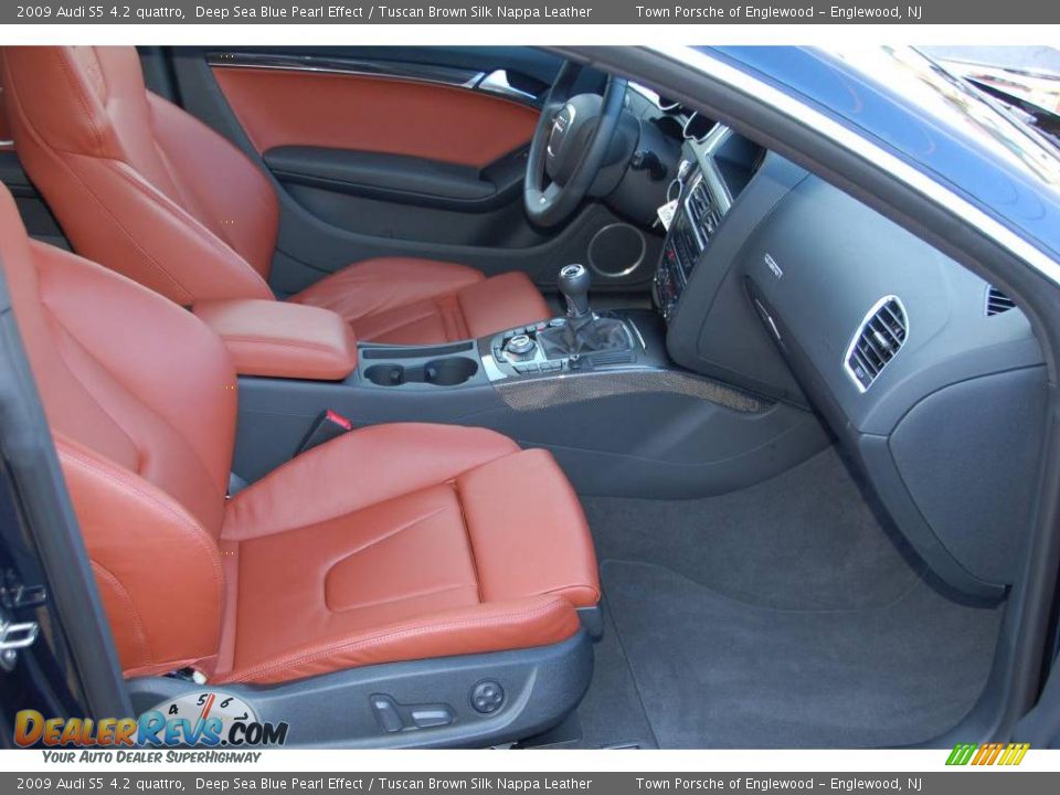 2009 Audi S5 4.2 quattro Deep Sea Blue Pearl Effect / Tuscan Brown Silk Nappa Leather Photo #28