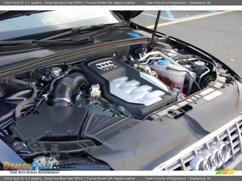 2009 Audi S5 4.2 quattro Deep Sea Blue Pearl Effect / Tuscan Brown Silk Nappa Leather Photo #30