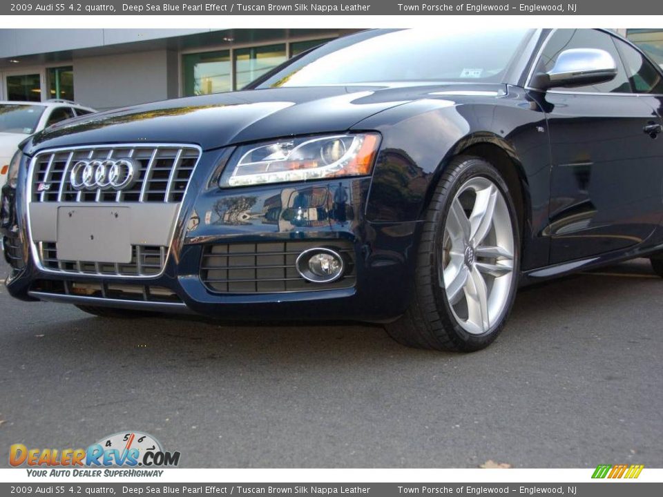 2009 Audi S5 4.2 quattro Deep Sea Blue Pearl Effect / Tuscan Brown Silk Nappa Leather Photo #32