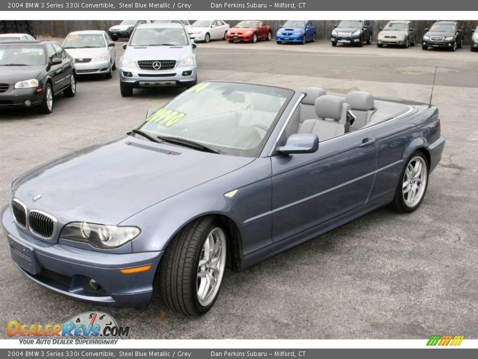 2004 BMW 3 Series 330i Convertible Steel Blue Metallic / Grey Photo #1