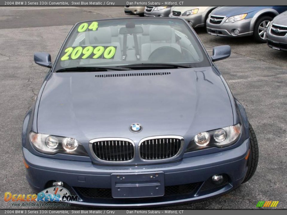 2004 BMW 3 Series 330i Convertible Steel Blue Metallic / Grey Photo #2
