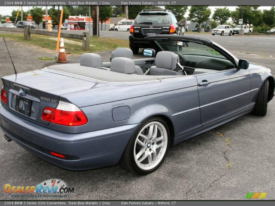 2004 BMW 3 Series 330i Convertible Steel Blue Metallic / Grey Photo #5