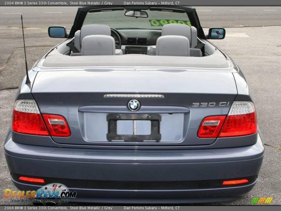 2004 BMW 3 Series 330i Convertible Steel Blue Metallic / Grey Photo #7