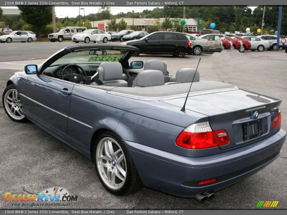2004 BMW 3 Series 330i Convertible Steel Blue Metallic / Grey Photo #8