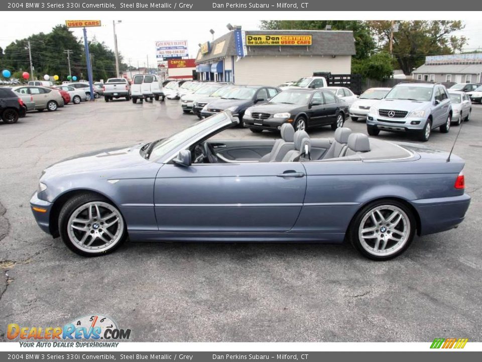 2004 BMW 3 Series 330i Convertible Steel Blue Metallic / Grey Photo #9