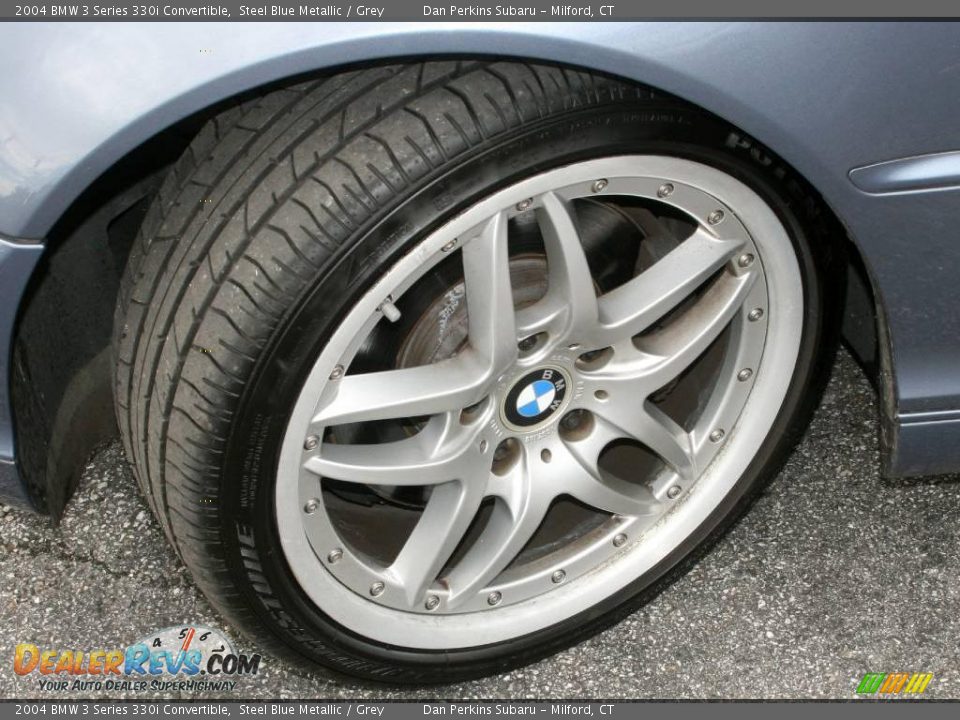 2004 BMW 3 Series 330i Convertible Steel Blue Metallic / Grey Photo #10