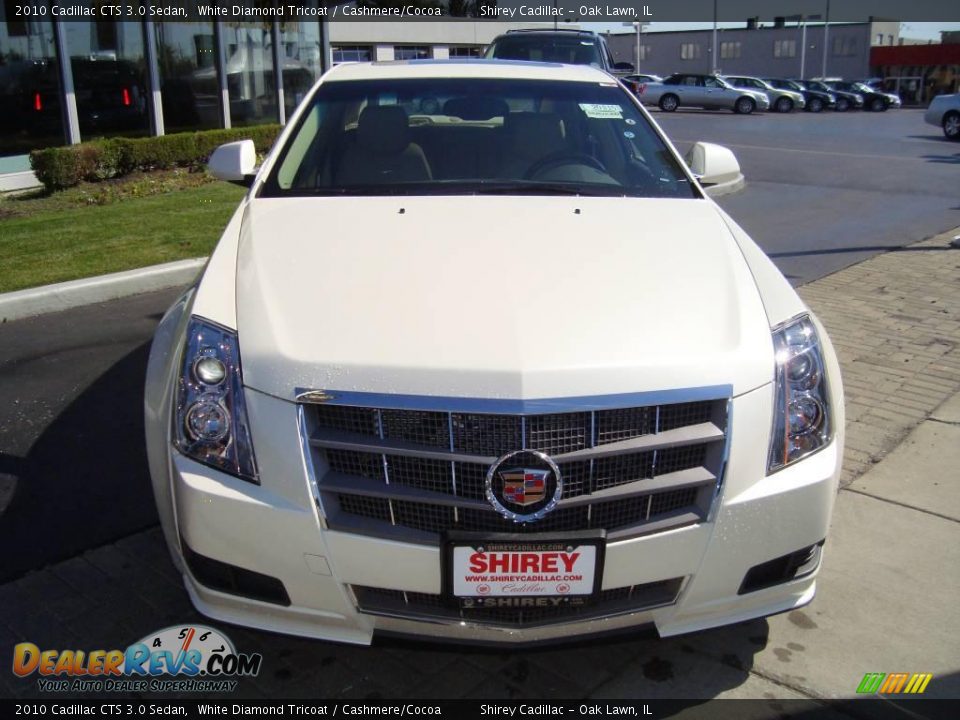 2010 Cadillac CTS 3.0 Sedan White Diamond Tricoat / Cashmere/Cocoa Photo #2