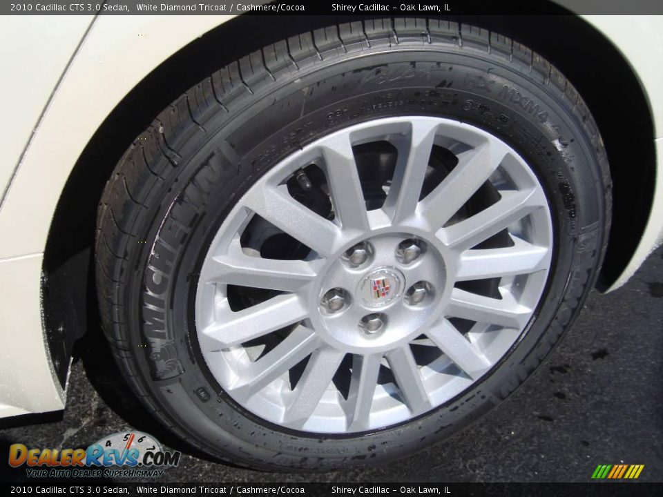 2010 Cadillac CTS 3.0 Sedan White Diamond Tricoat / Cashmere/Cocoa Photo #8