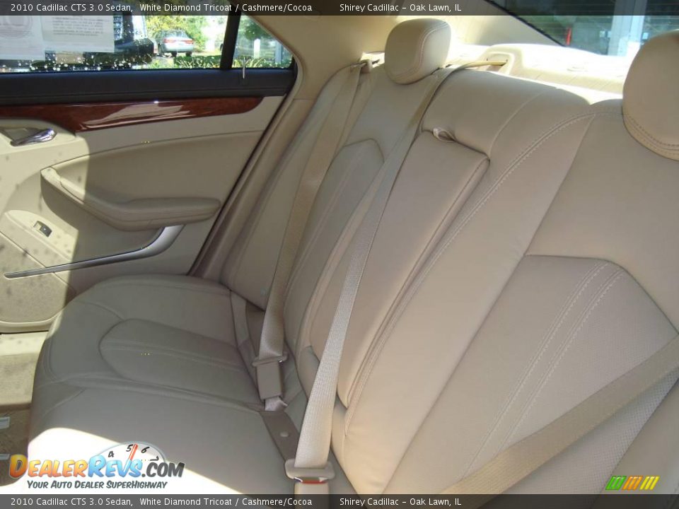 2010 Cadillac CTS 3.0 Sedan White Diamond Tricoat / Cashmere/Cocoa Photo #9