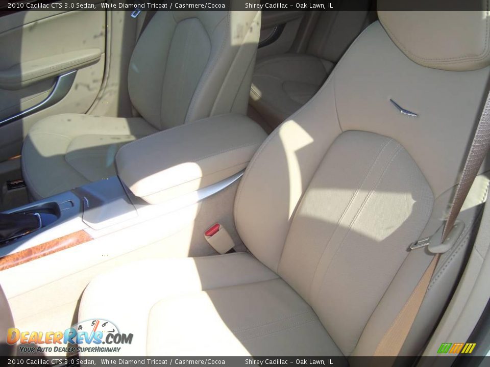 2010 Cadillac CTS 3.0 Sedan White Diamond Tricoat / Cashmere/Cocoa Photo #11