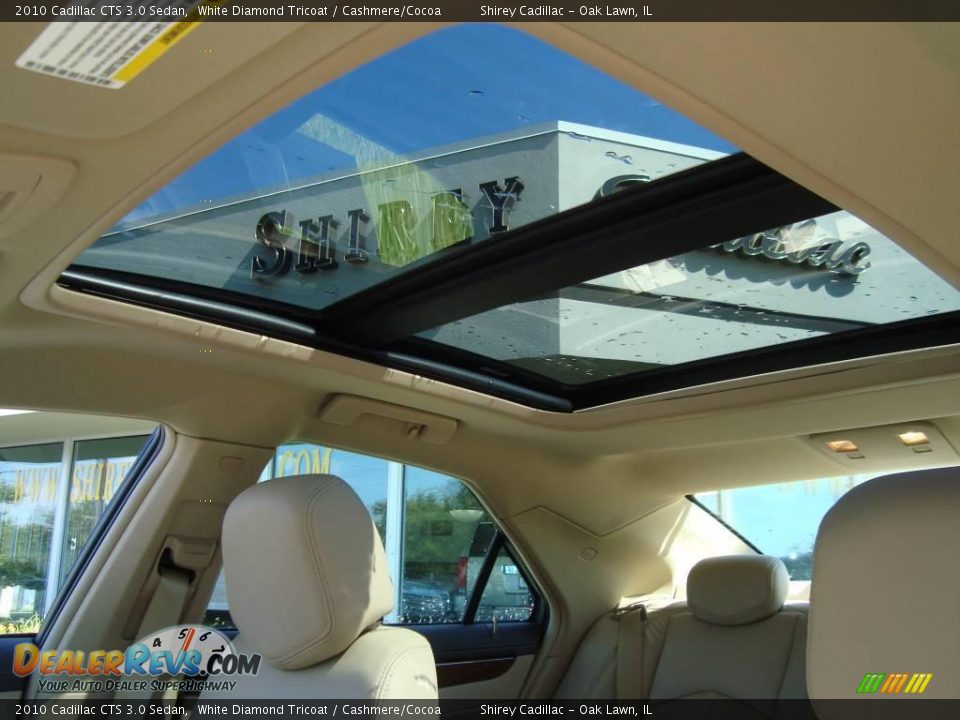 2010 Cadillac CTS 3.0 Sedan White Diamond Tricoat / Cashmere/Cocoa Photo #12