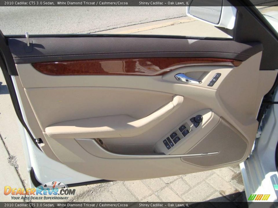 2010 Cadillac CTS 3.0 Sedan White Diamond Tricoat / Cashmere/Cocoa Photo #13