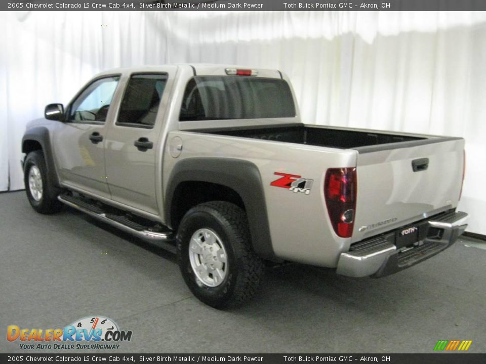 2005 Chevrolet Colorado LS Crew Cab 4x4 Silver Birch Metallic / Medium Dark Pewter Photo #4