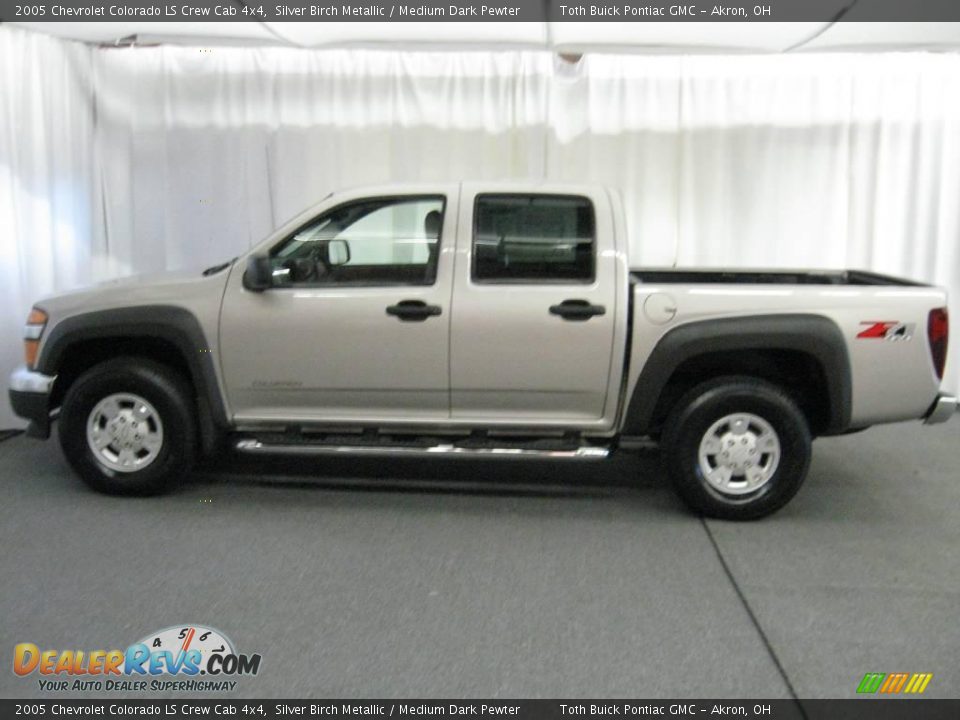 2005 Chevrolet Colorado LS Crew Cab 4x4 Silver Birch Metallic / Medium Dark Pewter Photo #5