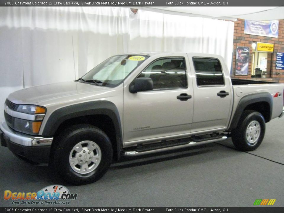 2005 Chevrolet Colorado LS Crew Cab 4x4 Silver Birch Metallic / Medium Dark Pewter Photo #6