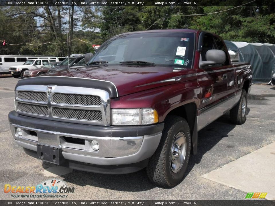 2000 Dodge Ram 1500 SLT Extended Cab Dark Garnet Red Pearlcoat / Mist Gray Photo #3