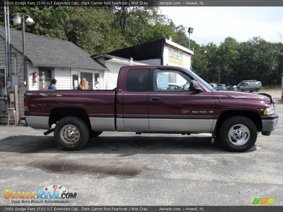 2000 Dodge Ram 1500 SLT Extended Cab Dark Garnet Red Pearlcoat / Mist Gray Photo #4