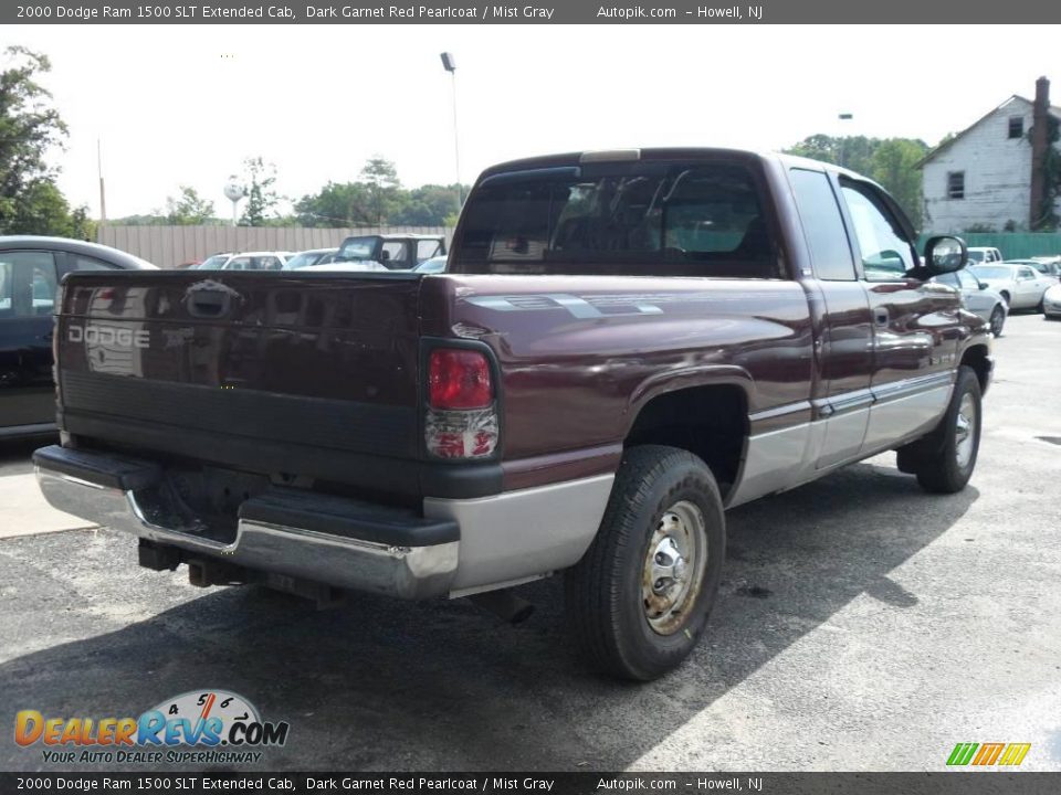 2000 Dodge Ram 1500 SLT Extended Cab Dark Garnet Red Pearlcoat / Mist Gray Photo #5