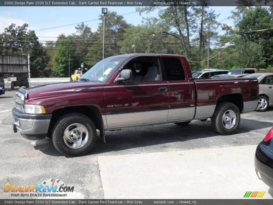 2000 Dodge Ram 1500 SLT Extended Cab Dark Garnet Red Pearlcoat / Mist Gray Photo #8