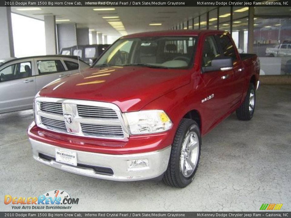 2010 Dodge Ram 1500 Big Horn Crew Cab Inferno Red Crystal Pearl / Dark Slate/Medium Graystone Photo #1
