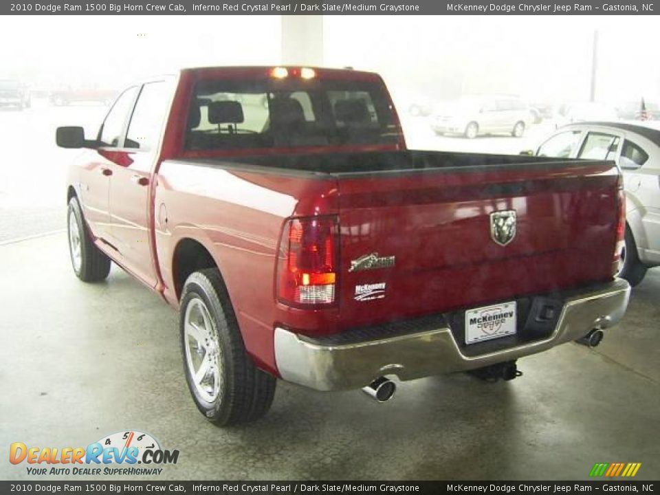 2010 Dodge Ram 1500 Big Horn Crew Cab Inferno Red Crystal Pearl / Dark Slate/Medium Graystone Photo #2