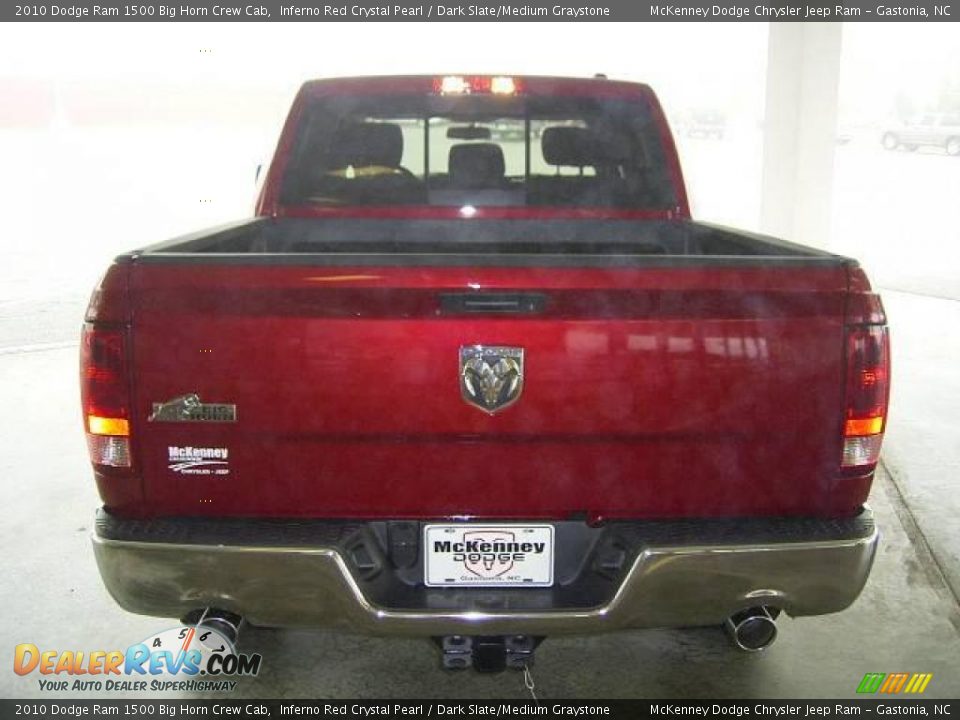 2010 Dodge Ram 1500 Big Horn Crew Cab Inferno Red Crystal Pearl / Dark Slate/Medium Graystone Photo #3