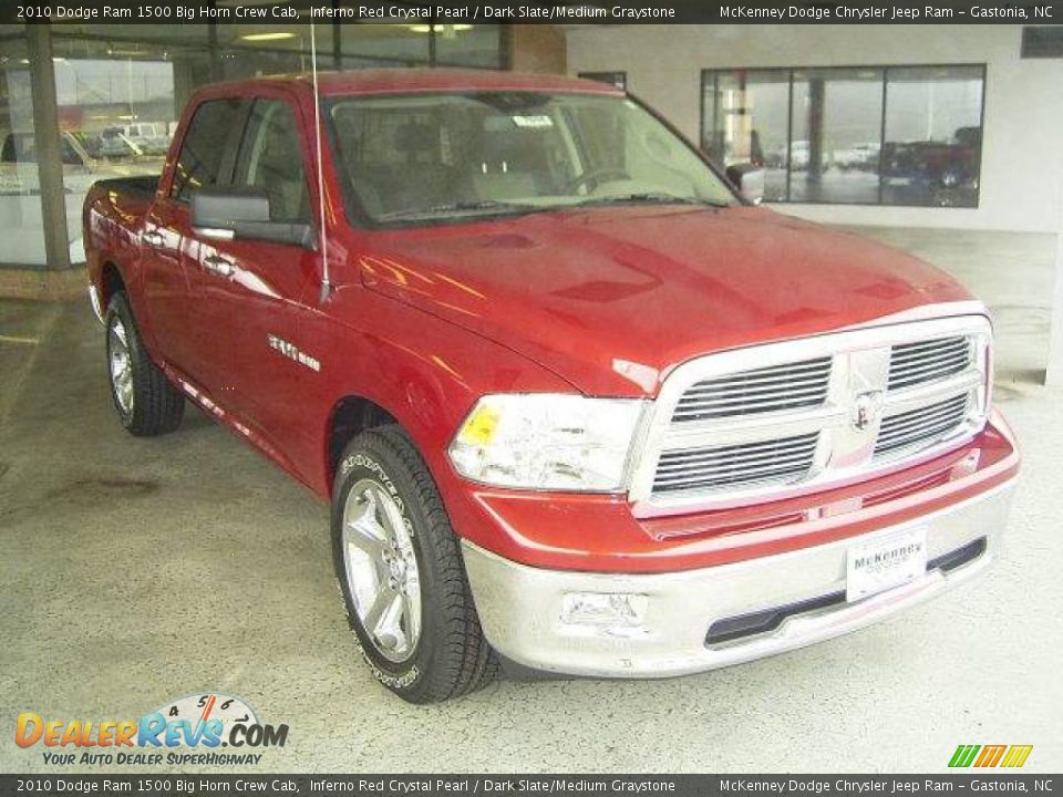 2010 Dodge Ram 1500 Big Horn Crew Cab Inferno Red Crystal Pearl / Dark Slate/Medium Graystone Photo #7
