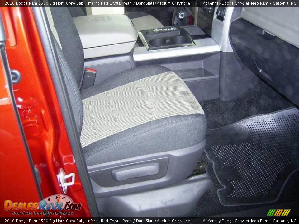 2010 Dodge Ram 1500 Big Horn Crew Cab Inferno Red Crystal Pearl / Dark Slate/Medium Graystone Photo #15
