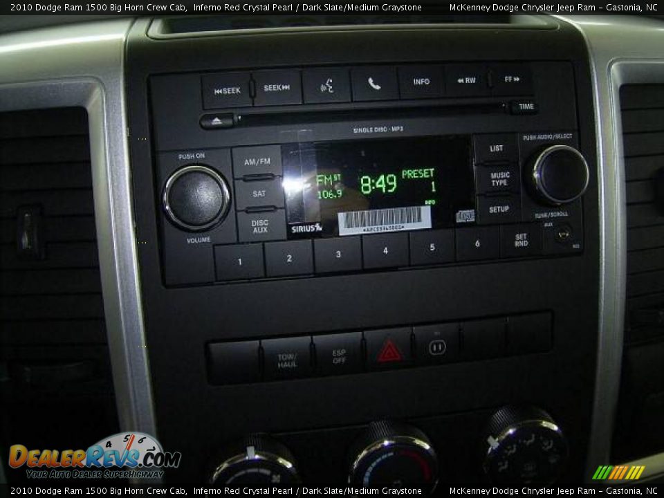 2010 Dodge Ram 1500 Big Horn Crew Cab Inferno Red Crystal Pearl / Dark Slate/Medium Graystone Photo #24