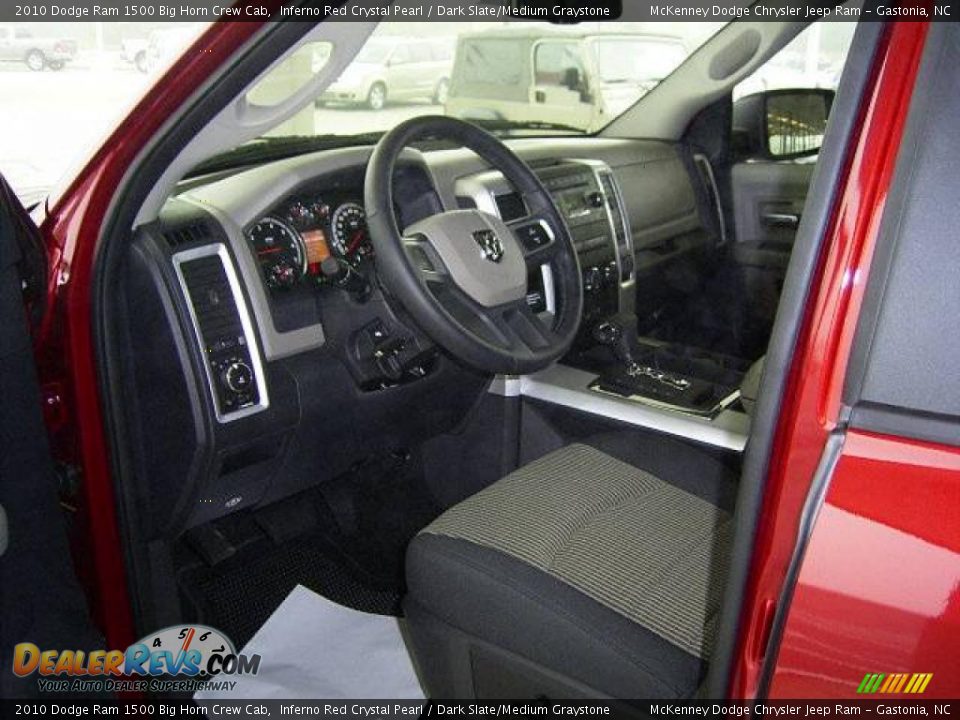 2010 Dodge Ram 1500 Big Horn Crew Cab Inferno Red Crystal Pearl / Dark Slate/Medium Graystone Photo #26
