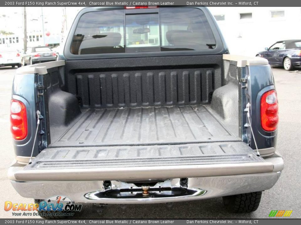 2003 Ford F150 King Ranch SuperCrew 4x4 Charcoal Blue Metallic / Castano Brown Leather Photo #11