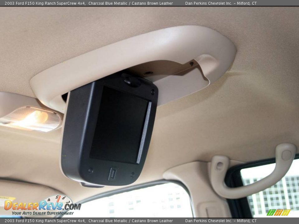 2003 Ford F150 King Ranch SuperCrew 4x4 Charcoal Blue Metallic / Castano Brown Leather Photo #14