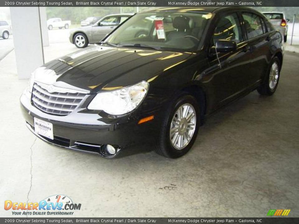 2009 Chrysler Sebring Touring Sedan Brilliant Black Crystal Pearl / Dark Slate Gray Photo #1