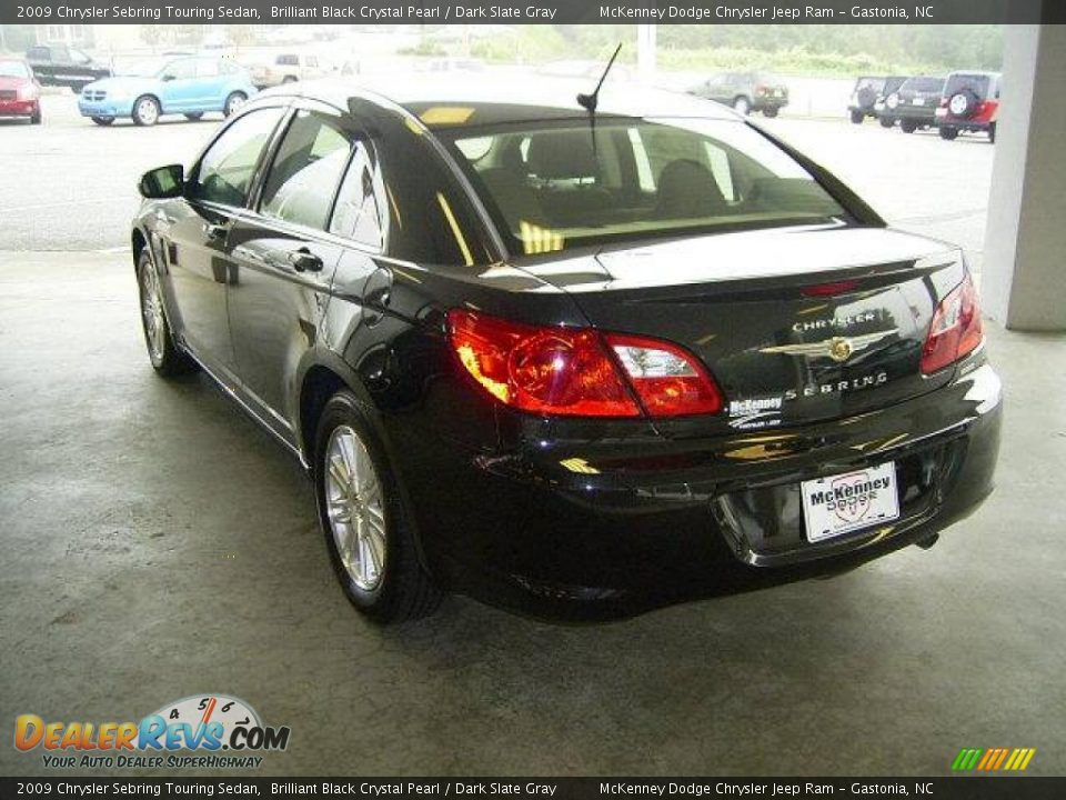2009 Chrysler Sebring Touring Sedan Brilliant Black Crystal Pearl / Dark Slate Gray Photo #2