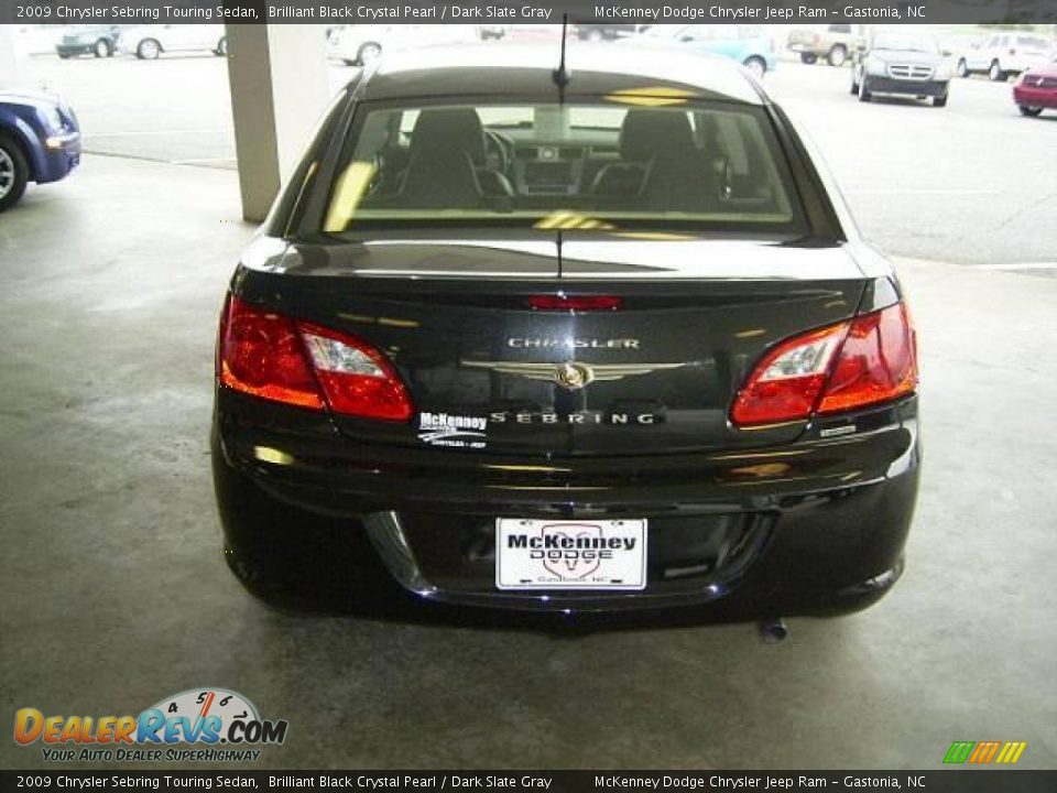 2009 Chrysler Sebring Touring Sedan Brilliant Black Crystal Pearl / Dark Slate Gray Photo #3