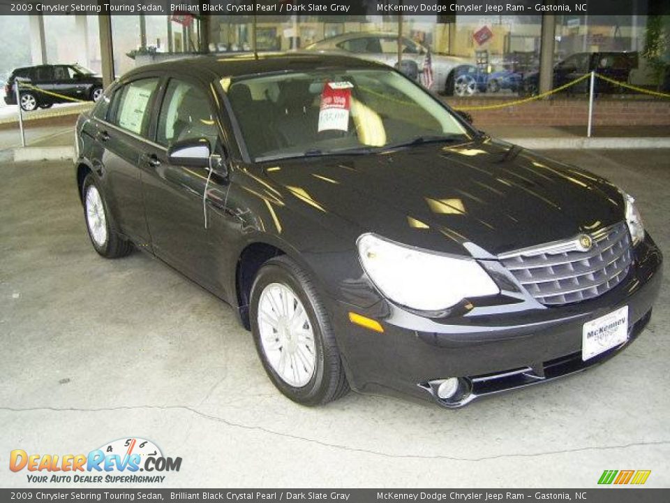 2009 Chrysler Sebring Touring Sedan Brilliant Black Crystal Pearl / Dark Slate Gray Photo #5