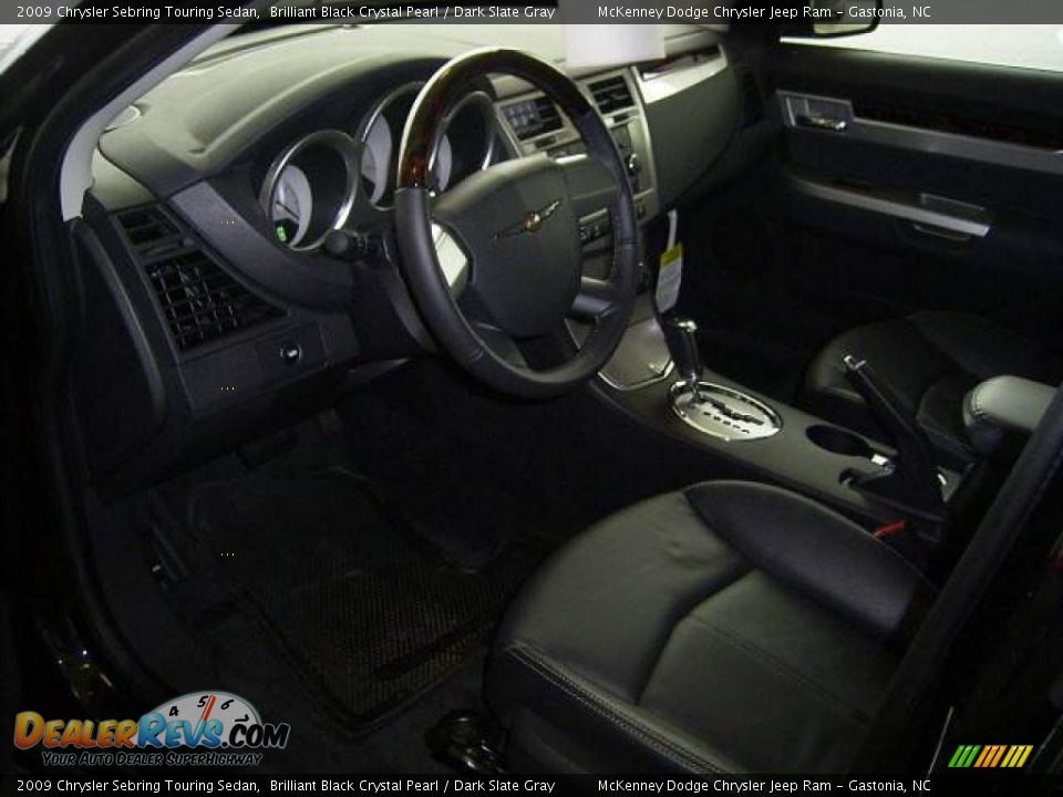 2009 Chrysler Sebring Touring Sedan Brilliant Black Crystal Pearl / Dark Slate Gray Photo #24