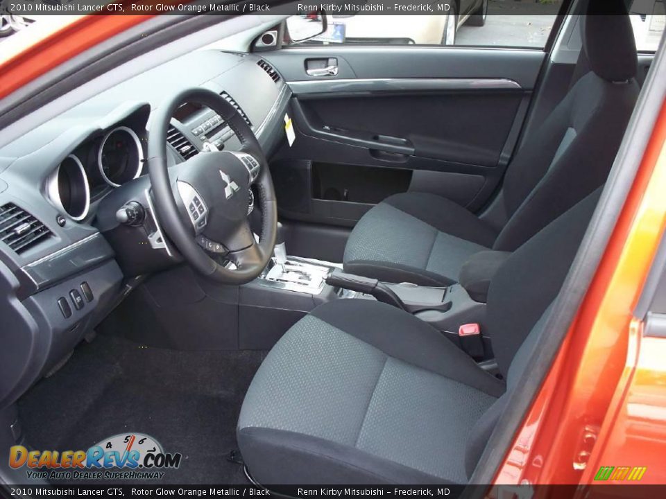 2010 Mitsubishi Lancer GTS Rotor Glow Orange Metallic / Black Photo #4