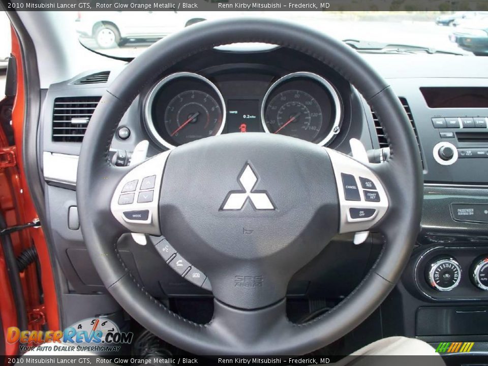 2010 Mitsubishi Lancer GTS Rotor Glow Orange Metallic / Black Photo #5