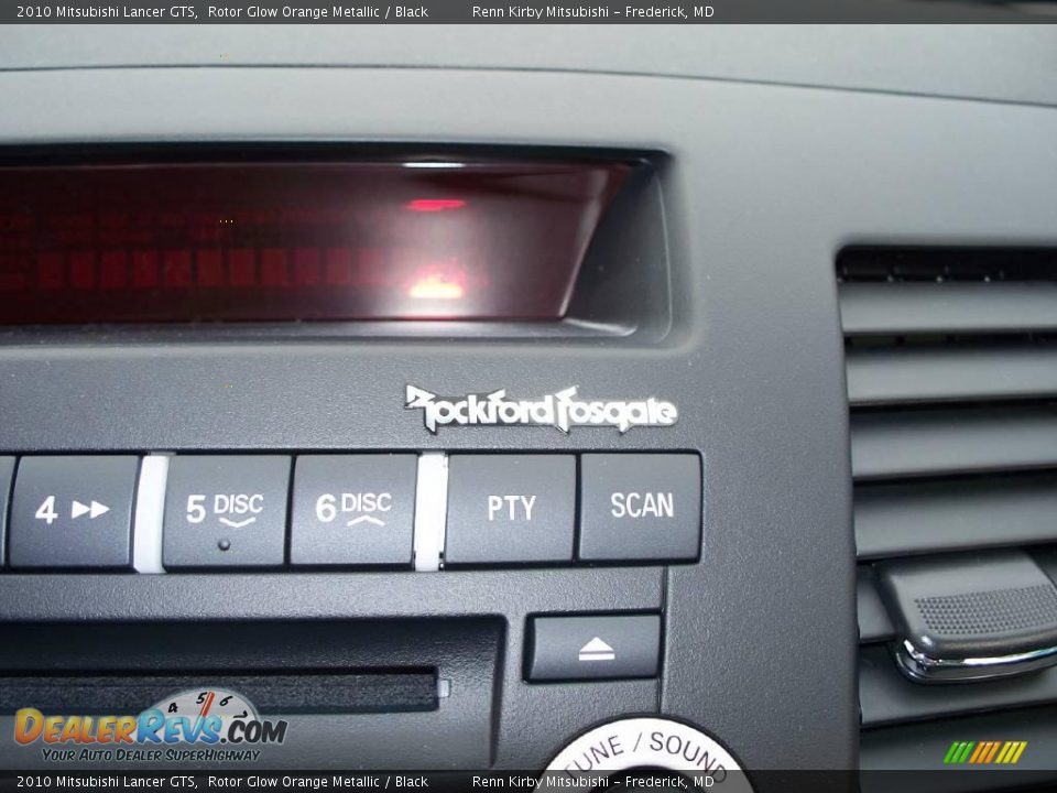 2010 Mitsubishi Lancer GTS Rotor Glow Orange Metallic / Black Photo #6