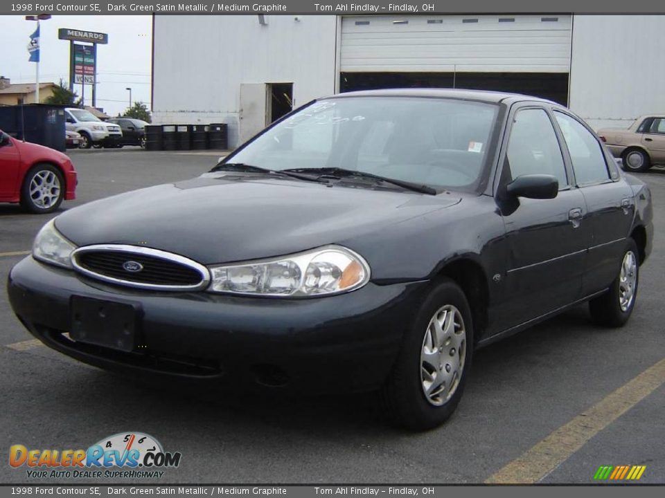 1998 Ford Contour SE Dark Green Satin Metallic / Medium Graphite Photo #1