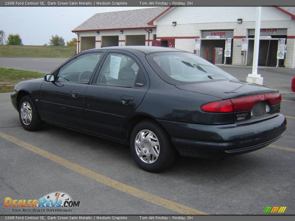 1998 Ford Contour SE Dark Green Satin Metallic / Medium Graphite Photo #3