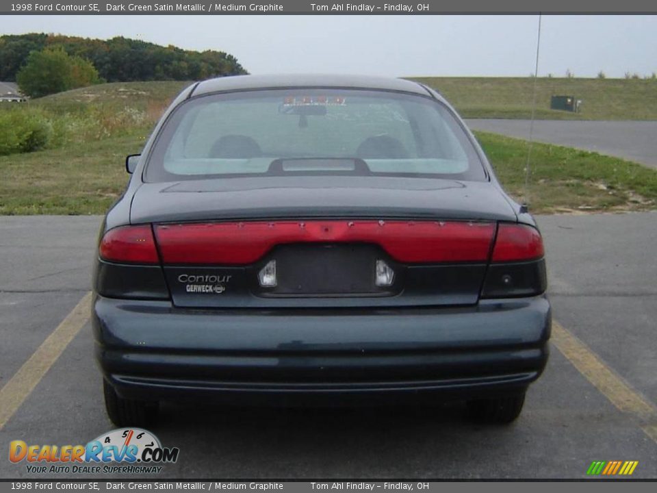 1998 Ford Contour SE Dark Green Satin Metallic / Medium Graphite Photo #4