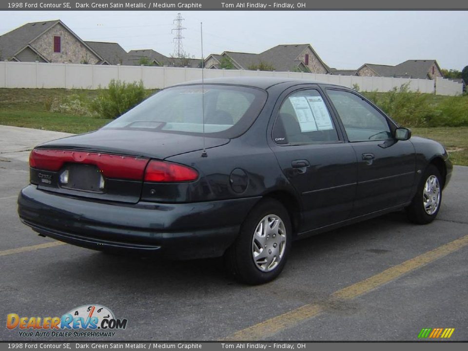 1998 Ford Contour SE Dark Green Satin Metallic / Medium Graphite Photo #5