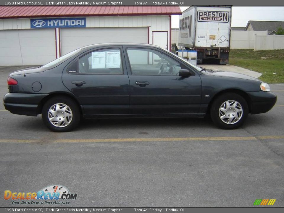 1998 Ford Contour SE Dark Green Satin Metallic / Medium Graphite Photo #6