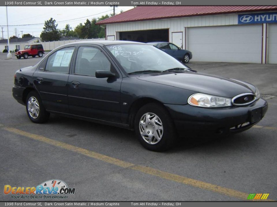 1998 Ford Contour SE Dark Green Satin Metallic / Medium Graphite Photo #7