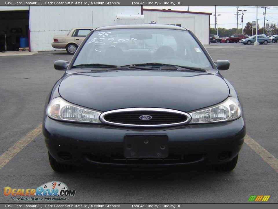 1998 Ford Contour SE Dark Green Satin Metallic / Medium Graphite Photo #8