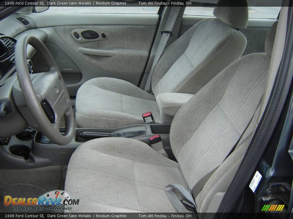 1998 Ford Contour SE Dark Green Satin Metallic / Medium Graphite Photo #9