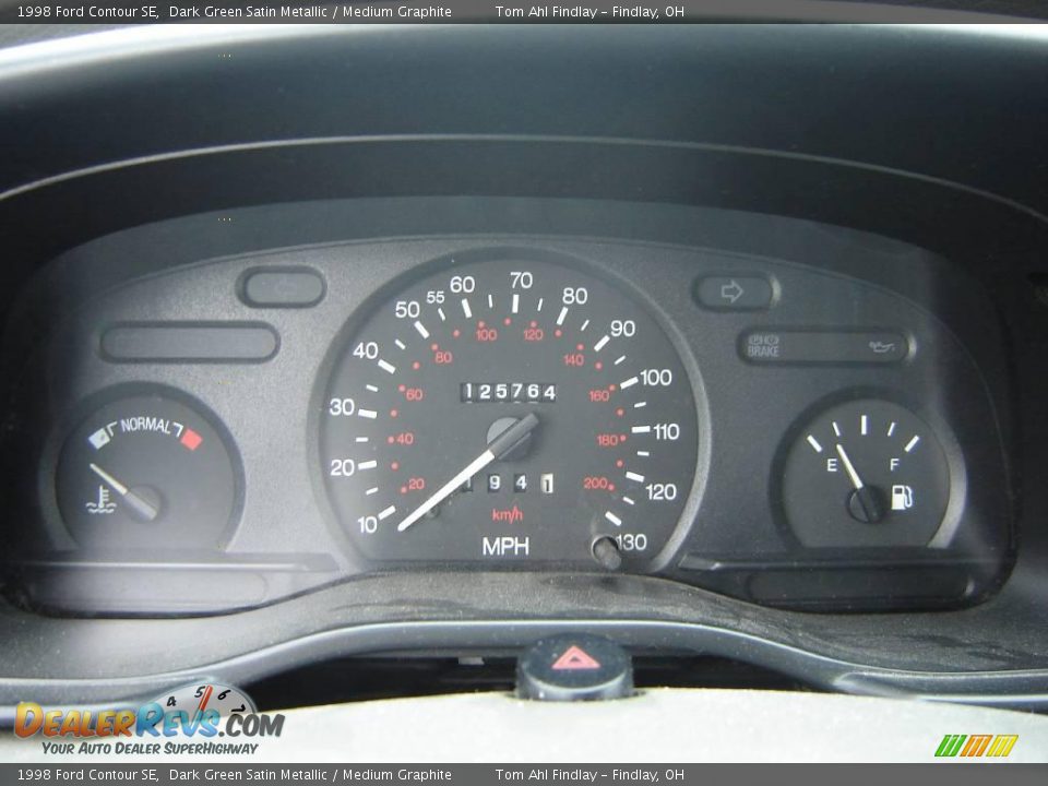1998 Ford Contour SE Dark Green Satin Metallic / Medium Graphite Photo #11