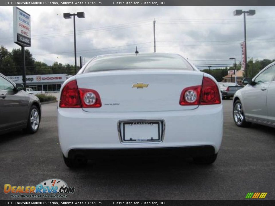 2010 Chevrolet Malibu LS Sedan Summit White / Titanium Photo #4